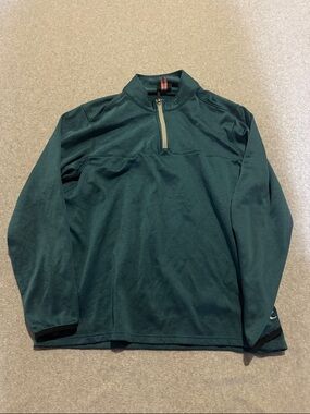 Oakley Deep Green Quarter-Zip Performance Jacket